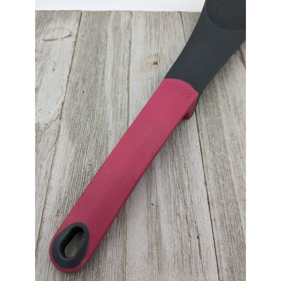 Joseph Joseph Black Silicone Solid Spoon Server Pinkish Handle - Picture 3 of 8